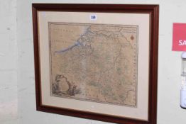 Framed map of the Netherlands by Eman Bowen.