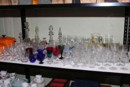 Collection of antique and later glassware, approximately eighty pieces.