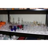 Collection of antique and later glassware, approximately eighty pieces.