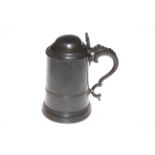 1854 pewter tankard, 22cm.