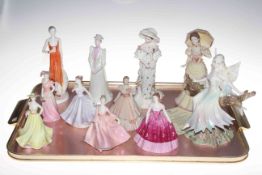 Collection of eleven Coalport ladies including limited edition Titania and Lady Christabel.