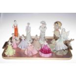 Collection of eleven Coalport ladies including limited edition Titania and Lady Christabel.