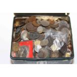 Collection of coins, gaming and trade tokens including Cartwheel pennies, 1821 silver crown,