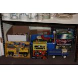 Collection of model vehicles and other toys, model aircraft, Thunderbird II, etc.