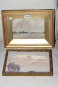 William Lee Hankey, two landscape watercolours, in glazed frames, 15cm by 22cm and 19cm by 28cm.