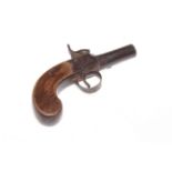 Small flintlock style pocket pistol, 15cm.