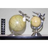 Two Aviation globes, 26cm and 28cm.