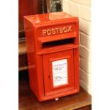 Red Post Box design wall mountable letter box.