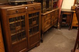 1930's oak mirror back sideboard,