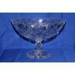 Waterford Crystal Lismore Scalloped Boat Bowl, 33cm by 23cm.