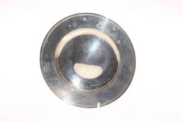 Silver replica 'Armada' dish, 17cm diameter.