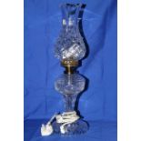 Waterford Crystal table lamp 'Inishturk' design, 56cm, with box.