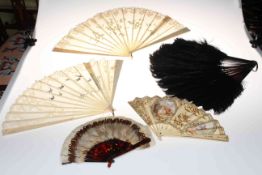 Collection of five fans.