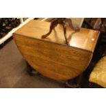 Victorian octagonal rosewood occasional table and oak drop leaf dining table.