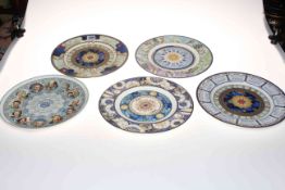 Five boxed Millennium plates including Royal Doulton, Royal Worcester, Wedgwood.