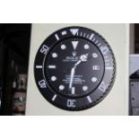 Rolex style circular kitchen clock.