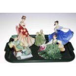 Collection of five Royal Doulton ladies including Ascot and Elyse.