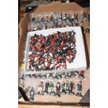 Collection of over one hundred lead military figures.