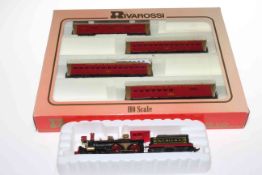 Rivarossi Reno Old-Timer Locomotive and Coaches set, boxed.