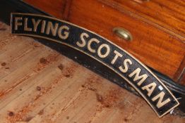 Flying Scotsman cast iron sign, 90cm.