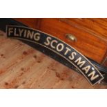 Flying Scotsman cast iron sign, 90cm.