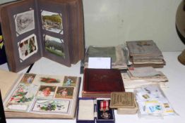 Collection of postcards, ephemera,