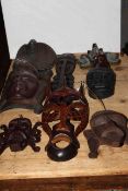 Collection of seven tribal masks.