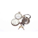 Two silver gents pocket watches, London 1858 and Birmingham 1893,