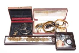 Collection of jewellery and watches.