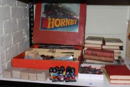 Hornby Passenger Set No. 51, boxed, Billy Bunter and other books, lead soldiers, Golly band