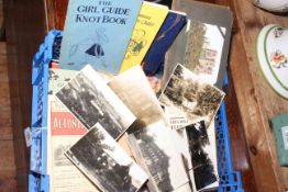 Collection of ephemera, negative photos and postcards etc including a vintage paper dress with