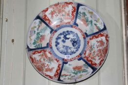 Large Imari plaque, 48cm.