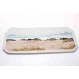 Highland stoneware tray, 43cm by 17cm.