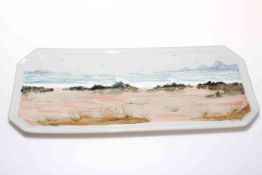 Highland stoneware tray, 43cm by 17cm.