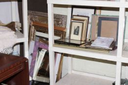 Large collection of mirrors, pictures, prints, etchings, etc.