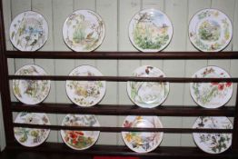 Caversham full set of twelve month plates by John Ball.