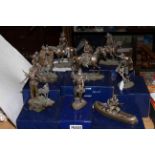 Collection of eight 'Bronze Art Gallery' boxed figures of Native American Indians.