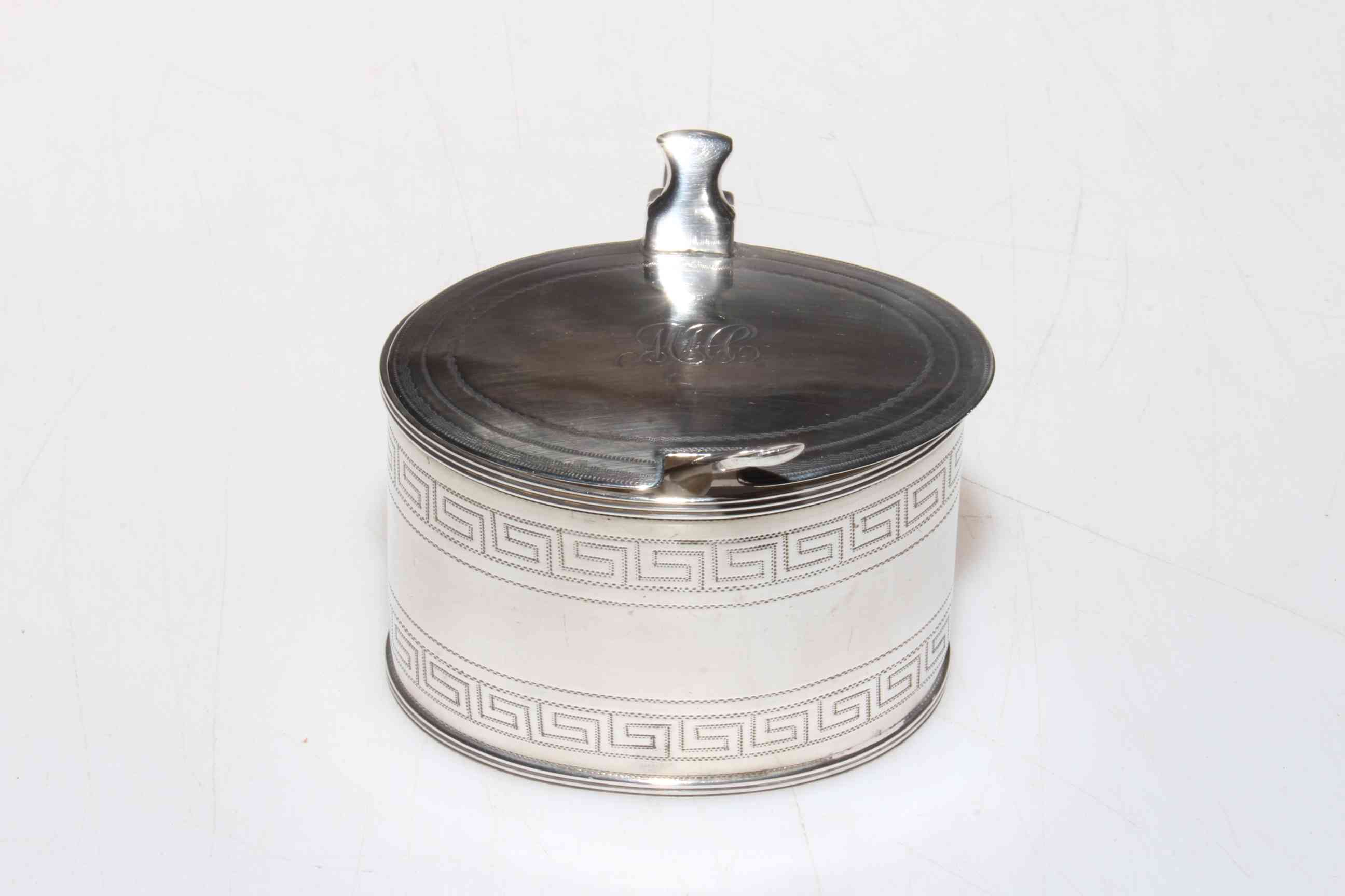 George III silver oval mustard pot by Alexander Field, London 1806.