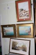 Roland Stead, pair Seascape watercolours and two signed watercolours (4).