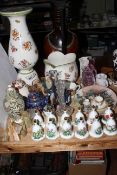 Decorative china including Capodimonte jardiniere and stand, Masons Applique vase, etc.