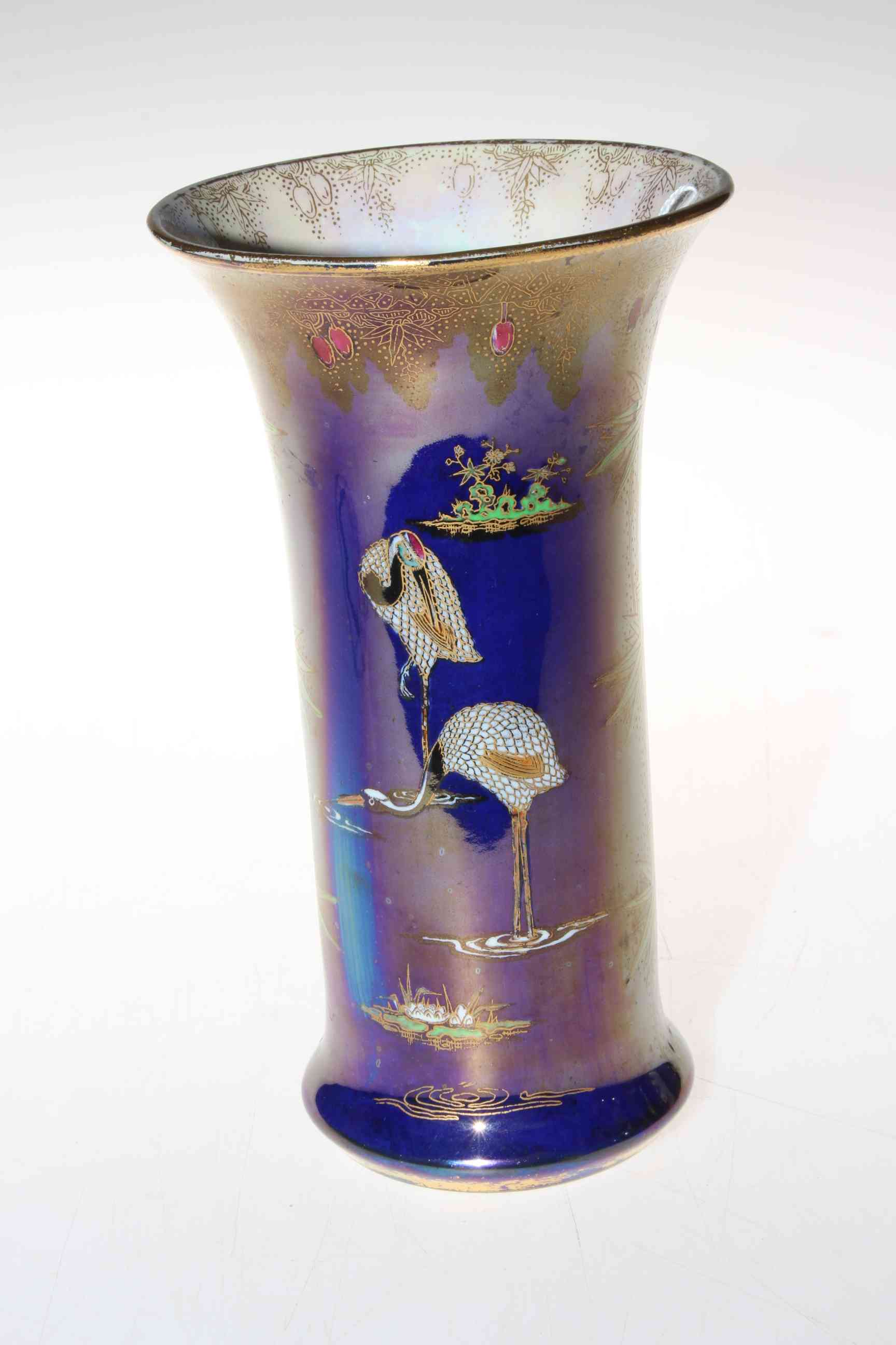 Carlton Ware Stork and Bamboo vase, 20cm.