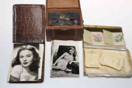 Kensita's cigarette cards in original tin, military badges, Butlins 1965 and 1949 enamel pin badges,