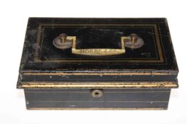 Vintage cash box by Hobbs & Co. London.