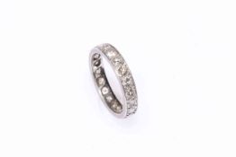 Diamond set eternity ring and 9 carat gold band (2).