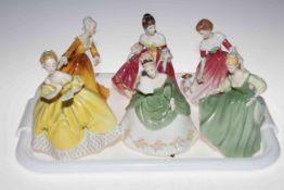 Collection of six Royal Doulton ladies including My Best Friend and The Last Waltz.