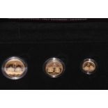 Double Portrait Gold Sovereign Series 2017, featuring a sovereign, half and quarter sovereigns,