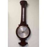 Early Victorian rosewood barometer, W.