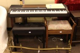 Yamaha CVP-5 Clavinova 116cm by 76cm, together with two stools.