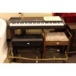 Yamaha CVP-5 Clavinova 116cm by 76cm, together with two stools.