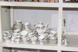 A good collection of Wedgwood 'Hathaway Rose' dinner and teawares, over ninety pieces.